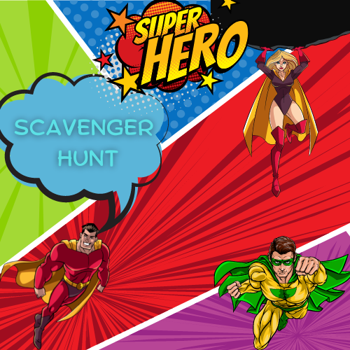 Superhero Scavenger Hunt Logo